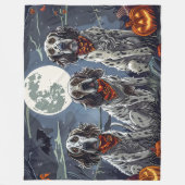 Engelse Setter Halloween Griezelen Fleece Deken (Voorkant)