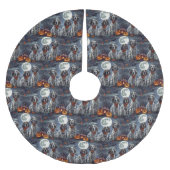 Engelse Setter Halloween Griezelen Kerstboom Rok (Voorkant)