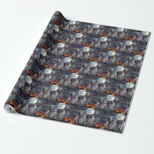 Engelse Setter Halloween Griezelig Cadeaupapier