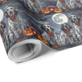 Engelse Setter Halloween Griezelig Cadeaupapier (Rol Hoek)