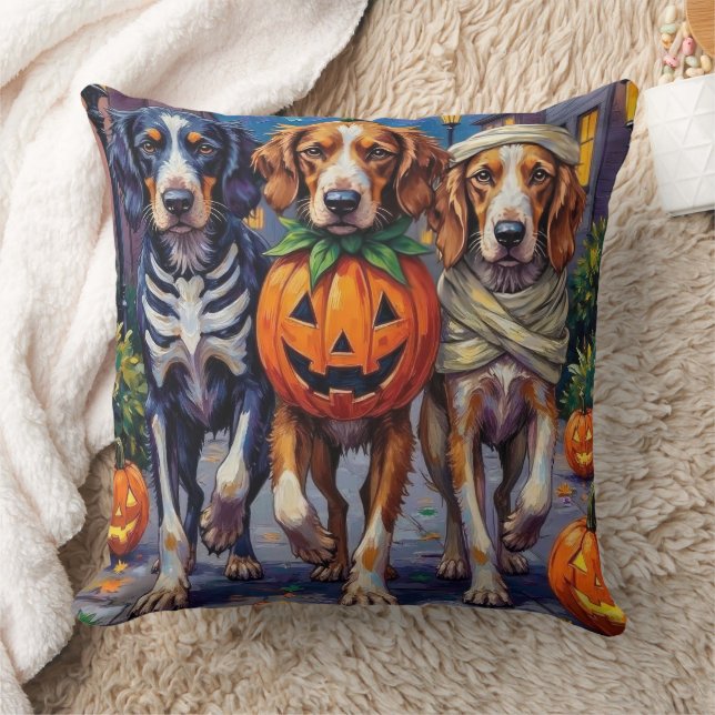 Engelse Setter Halloween Kostuum Kussen (Deken)