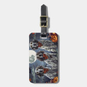 Engelse Setter Halloween Spoken Bagagelabel (Voorkant verticaal)