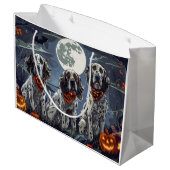 Engelse Setter Halloween Spooky Groot Cadeauzakje (Achterkant Gekanteld)