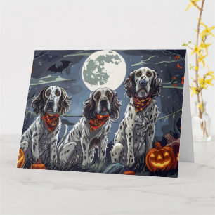 Engelse Setter Halloween Spooky Kaart