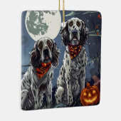 Engelse Setter Halloween Spooky Keramisch Ornament (Rechts)