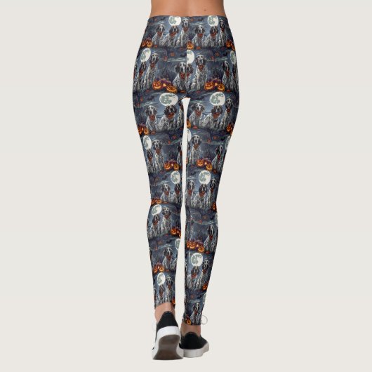 Engelse Setter Halloween Spooky Leggings (Achterkant)