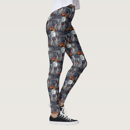 Engelse Setter Halloween Spooky Leggings (Rechts)
