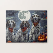 Engelse Setter Halloween Spooky Legpuzzel (Horizontaal)