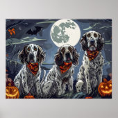 Engelse Setter Halloween Spooky Poster (Voorkant)