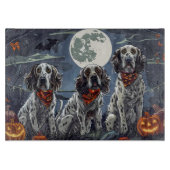 Engelse Setter Halloween Spooky Snijplank (Voorkant)