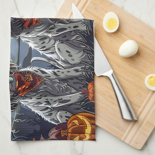 Engelse Setter Halloween Spooky Theedoek (Quarter Fold)