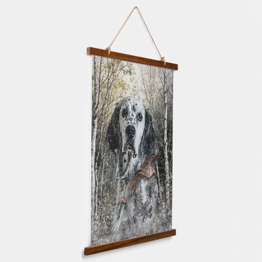 Engelse Setter  Hangend Wandkleed (Gebogen)