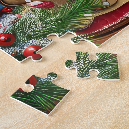 Engelse Setter Holiday Baking: Feestelijke Kerst Legpuzzel (Zijkant)