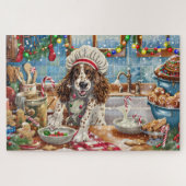Engelse Setter Holiday Baking: Feestelijke Kerst Legpuzzel (Horizontaal)