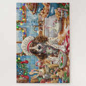 Engelse Setter Holiday Baking: Feestelijke Kerst Legpuzzel (Verticaal)