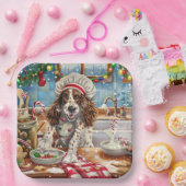 Engelse Setter Holiday Baking: Feestelijke Kerst Papieren Bordje (Feest)