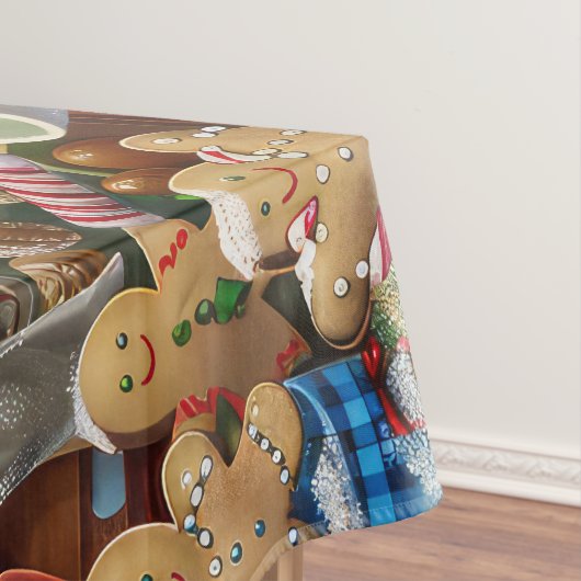 Engelse Setter Holiday Baking: Feestelijke Kerst Tafelkleed (Voorbeeld)