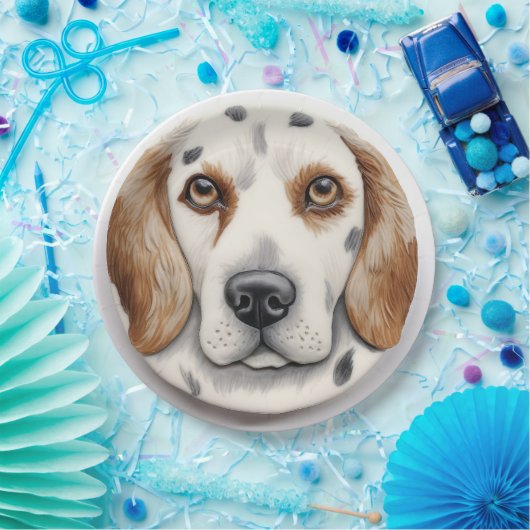 Engelse Setter Hond 3D Geïnspireerd Papieren Bordje (Feest)