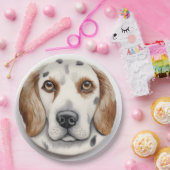 Engelse Setter Hond 3D Geïnspireerd Papieren Bordje (Feest)