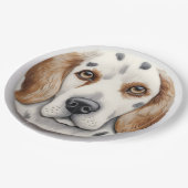Engelse Setter Hond 3D Geïnspireerd Papieren Bordje (Gekanteld)