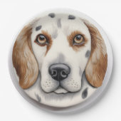 Engelse Setter Hond 3D Geïnspireerd Papieren Bordje (Voorkant)