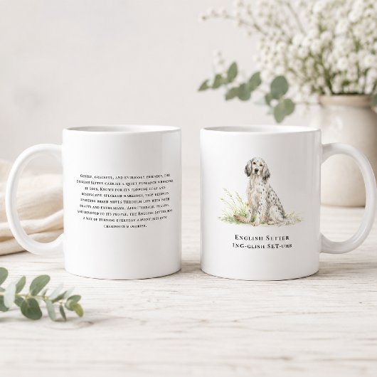 Engelse Setter-hond Aquarel Ras Citaat Koffiemok
