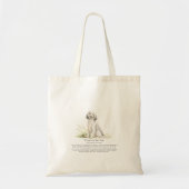 Engelse Setter-hond Aquarel Ras Citaat Tote Bag (Voorkant)