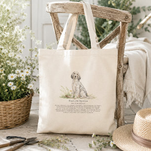 Engelse Setter-hond Aquarel Ras Citaat Tote Bag