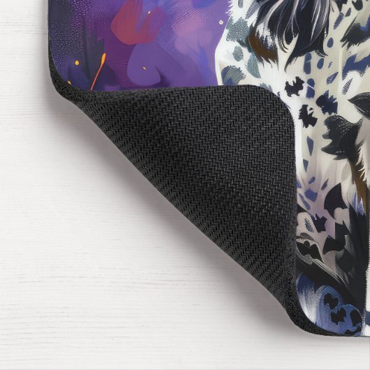 Engelse Setter hond Halloween heks en pompoen Muismat (Hoek)