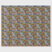 Engelse Setter Hond Herfst Oogst Dankdag Cadeaupapier (Vlak)