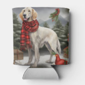 Engelse Setter Hond in Sneeuw Kerstmis Blikjeskoeler (Achterkant)