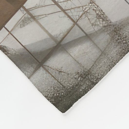 Engelse Setter Hond in Sneeuw Kerstmis Fleece Deken (Hoek)