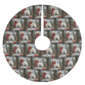 Engelse Setter Hond in Sneeuw Kerstmis Kerstboom Rok (Voorkant)