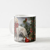 Engelse Setter Hond in Sneeuw Kerstmis Koffiemok (Voorkant links)