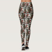 Engelse Setter Hond in Sneeuw Kerstmis Leggings (Achterkant)