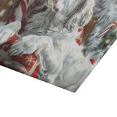 Engelse Setter Hond Kerst Feestelijk Snijplank (Hoek)