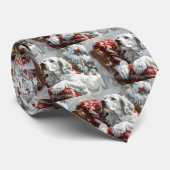 Engelse Setter Hond Kerst Feestelijk Stropdas (Opgerold)