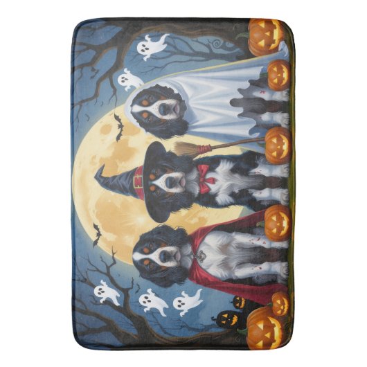Engelse Setter Honden Pompoen Halloween Grappig Badmat (Voorkant Verticaal)