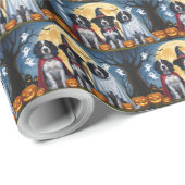 Engelse Setter Honden Pompoen Halloween Grappig Cadeaupapier (Rol Hoek)