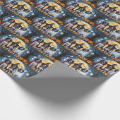 Engelse Setter Honden Pompoen Halloween Grappig Cadeaupapier (Hoek)