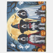 Engelse Setter Honden Pompoen Halloween Grappig Fleece Deken (Voorkant)
