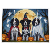 Engelse Setter Honden Pompoen Halloween Grappig Groot Cadeauzakje (Voorkant)