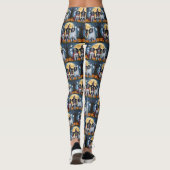 Engelse Setter Honden Pompoen Halloween Grappig Leggings (Achterkant)