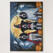 Engelse Setter Honden Pompoen Halloween Grappig Legpuzzel (Verticaal)