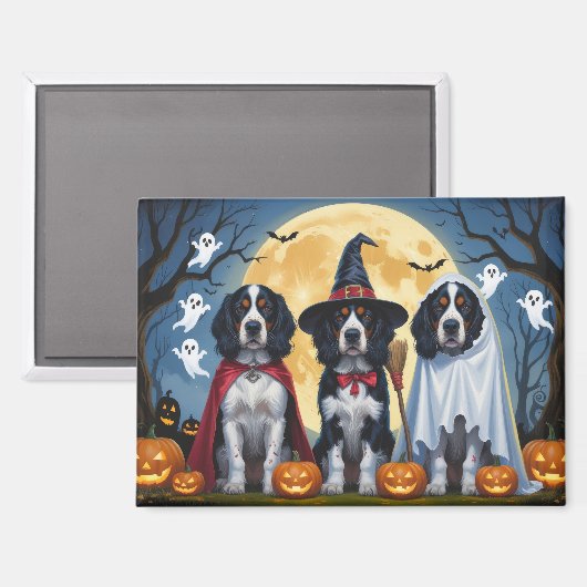 Engelse Setter Honden Pompoen Halloween Grappig Magneet (Voorkant / Achterkant)