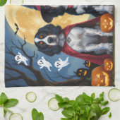 Engelse Setter Honden Pompoen Halloween Grappig Theedoek (Gevouwen)