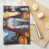 Engelse Setter Honden Pompoen Halloween Grappig Theedoek (Quarter Fold)