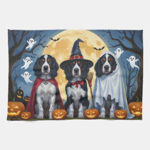 Engelse Setter Honden Pompoen Halloween Grappig Theedoek