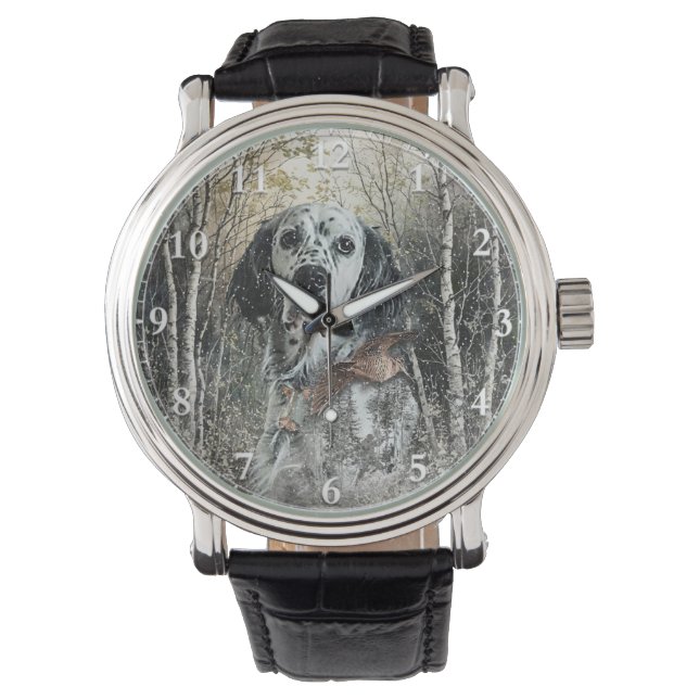 Engelse Setter  Horloge (Voorkant)