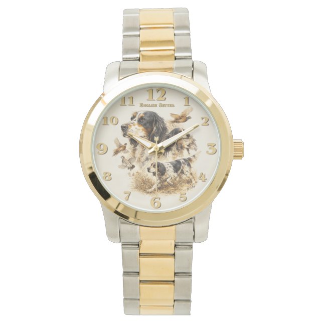 Engelse Setter  Horloge (Voorkant)